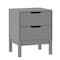 Flash Furniture Dallas Wooden Night Stand, Bedroom Side Table with 2 Storage Drawers for Kids in Gray MG-9007-1-2NS-GY-GG - alternate 5