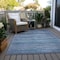 Homeroots 3' X 5' Denim Blue And Sky Blue Abstract Washable Indoor Outdoor Area Rug 618268 - alternate 5