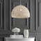 Jonathan Y Campana 20" 1-Light Bohemian Modern Woven Rope/Iron LED Pendant, Cream JYL6504A - alternate 7