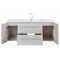 Cutler Silhouette Collection 48 in Wall Mount Bathroom Vanity - 2 Doors, 2 Drawers, White Chocolate FV-W/CHOCOLATE48 - alternate 4