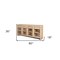 Homeroots 80in Light Brown Solid Wood Three Drawer Sideboard Soft Close with Four Glass Doors 611025 - alternate 4
