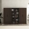 Manhattan Comfort Rivington 38in Bookcase Cabinet in Walnut - Set of 3 3-BC004-BR - alternate 7
