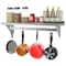 Koolmore 12'' x 48'' 18-Gauge Stainless-Steel Heavy Duty Wall Shelf with Pot Rack, . WMPS-1248 - alternate 1