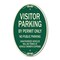 Signmission Visitor Parking By Permit Only No Public Parking, 12 Inch X 18 Inch Designer, Heavy Gauge Aluminum A-OV-G-1218-9741 - alternate 1
