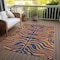 Homeroots 5' X 8' Navy Blue And Pink Animal Print Washable Indoor Outdoor Area Rug 600679 - alternate 6