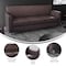 Flash Furniture HERCULES Diplomat Brown LeatherSoft Sofa with Clean Line-Stitched Frame and Chrome Legs BT-827-3-BN-CHR-GG - alternate 4