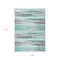 Homeroots 9' X 12' Teal Blue Plum And Ivory Striped Washable Indoor Outdoor Area Rug 631417 - alternate 6