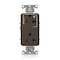 Leviton DPl Dup Rec 20A 125V 1MCtrl Self-Gr Brn 16352-1P - alternate 1