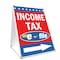 Signmission Income Tax E-file With Arrow, 24 Inch x 18 Inch A-frame Yard Sign, Plastic Sign SBC-1824-Income Tax E-file With Arrow - alternate 1