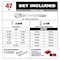 Milwaukee Tool 47pc 1/2" Drive Ratchet & Socket Set with PACKOUT Low-Profile Organizer 48-22-9487 - alternate 9