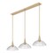 Z-Lite Lunelle Modern Gold 3 Light Linear Chandelier 3051P12-3L-MGLD - alternate 5