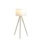 Homeroots Gold Metal Adjustable Tripod Floor Lamp With White Linen Drum Shade 569567 - alternate 4