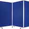 Homeroots 71" Blue Iron Folding Three Panel Screen Room Divider 348668 - alternate 5