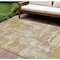 Homeroots 8' X 10' Gold Brown And Beige Abstract Washable Indoor Outdoor Area Rug 597965 - alternate 1