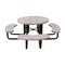 Leisure Craft 46" Round Picnic Table, Perforated Metal, Portable, Sandstone T46ROP-PERF-SANDSTONE - alternate 1