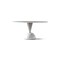 Homeroots 60" White and Black Marble and Stainless Steel Pedestal Base Round Top Dining Table 718897 - alternate 3