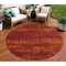 Homeroots 8' Red And Orange Round Abstract Indoor Outdoor Area Rug 545548 - alternate 7