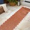 Jonathan Y Alice Classic Cottage Two-Tone Scalloped Terra/Cream 2 ft. x 8 ft. Indoor/Outdoor Shaped Runner Rug SHP103C-28 - alternate 6