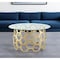 Homeroots 32" Clear And Gold Glass And Iron Round Coffee Table 544267 - alternate 7