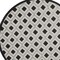 Homeroots 5' Black And White Round Geometric Indoor Outdoor Area Rug 546859 - alternate 5