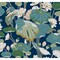 York Wallcoverings Lotus Pond Navy Metallic Wallpaper GO8295 - alternate 1