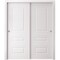 Sartodoors Sliding Closet Bypass Doors 36 x 84 inches, BASIC 9233 White, Rails Hardware Set, Wood Solid Bedr BASIC9233DBD-SKIN-3684 - alternate 1