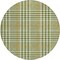 Homeroots 8' Olive Green Brown And Ivory Round Plaid Washable Indoor Outdoor Area Rug 601496 - alternate 7