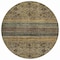 Homeroots 8' Gray Gold And Brown Round Medallion Washable Indoor Outdoor Area Rug 615904 - alternate 5