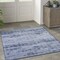 Homeroots 5' Denim Blue And Navy Blue Square Abstract Indoor Outdoor Area Rug 545953 - alternate 6