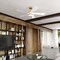 Vaxcel Redmond, 52 in, Satin Brass Ceiling Fan, White Blades, LED, Remote, DC Motor F0138 - alternate 5