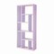 Homeroots 71" White Wood Nine Tier Geometric Bookcase 630391 - alternate 5