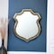 Homeroots 24" Distressed Metallic Crest Shape Wall Mounted Accent Mirror Framed 484987 - alternate 5