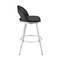 Armen Living Charlotte 30in Swivel Bar Stool in Brushed Stainless Steel with Black Faux Leather LCCHBABSBLK30 - alternate 4
