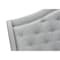 Homeroots Light Gray and Gray Wood Tufted Upholstered Queen Bed Frame with Nailhead Trim 333317 - alternate 9