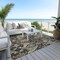 Homeroots 3' X 5' Black Green And Brown Floral Washable Indoor Outdoor Area Rug 605271 - alternate 4