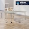Flash Furniture Commercial Adjustable Height Horseshoe Activity Table with Locking Casters-LTGY XU-A6066-HRSE-LTGRY-T-P-CAS-GG - alternate 7