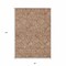 Homeroots 8' X 10' Copper And Beige Floral Washable Indoor Outdoor Area Rug 594656 - alternate 5