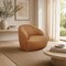 Manhattan Comfort Lukas Upholstered Swivel Accent Chair in Camel AC1631-CL - alternate 5