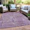 Homeroots 10' X 14' Purple And Ivory Geometric Washable Indoor Outdoor Area Rug 594808 - alternate 4