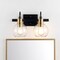 Jonathan Y Marais 14.5" 2-Light Iron/Glass Rustic Vintage LED Vanity Light, Black/Brass Gold JYL3527A - alternate 8