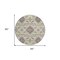 Homeroots 8' Ivory Brown And Green Round Oriental Washable Indoor Outdoor Area Rug 597694 - alternate 4