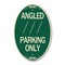 Signmission Angle Parking Only With Bidirectional Arrow, 12 In X 18 In Architectural, Heavy Gauge Aluminum A-OV-G-1218-24346 - alternate 1