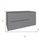 Homeroots 40" Gray Wood Floating Bathroom Vanity With White Sink And Two Drawers 624124 - alternate 3