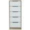 Homeroots 18" Brown And White Five Drawer Chest 477817 - alternate 1
