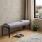 Homeroots 54in Gray and Black Fabric Upholstered Bench 668848 - alternate 7