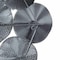 Homeroots 24" X 44" Aqua Charcoal And Silver Abstract Metal Round Discs Hanging Dimensional Sculpture 634062 - alternate 4