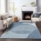 Homeroots 5' X 8' Blue And Ivory Geometric Washable Indoor Outdoor Area Rug 597614 - alternate 7