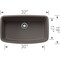Blanco Valea Super Single Bowl, Volcano Gray 443128 - alternate 3