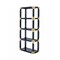 Homeroots 77" Black Metal and Glass Four Tier Etagere Bookcase 286634 - alternate 1