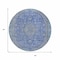 Homeroots 8' Blue And Gray Round Medallion Washable Indoor Outdoor Area Rug 616264 - alternate 5